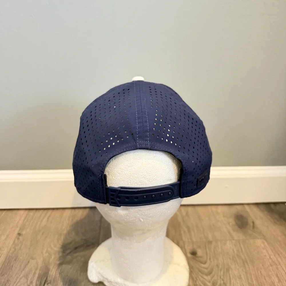 Melin A-Game Hydro Hat Men OSFM Snapback White Navy Blue Americana Patch